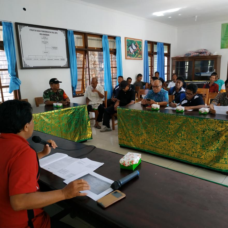 Rapat Pembentukan Panitia Pemilihan BPD Desa Bangbang