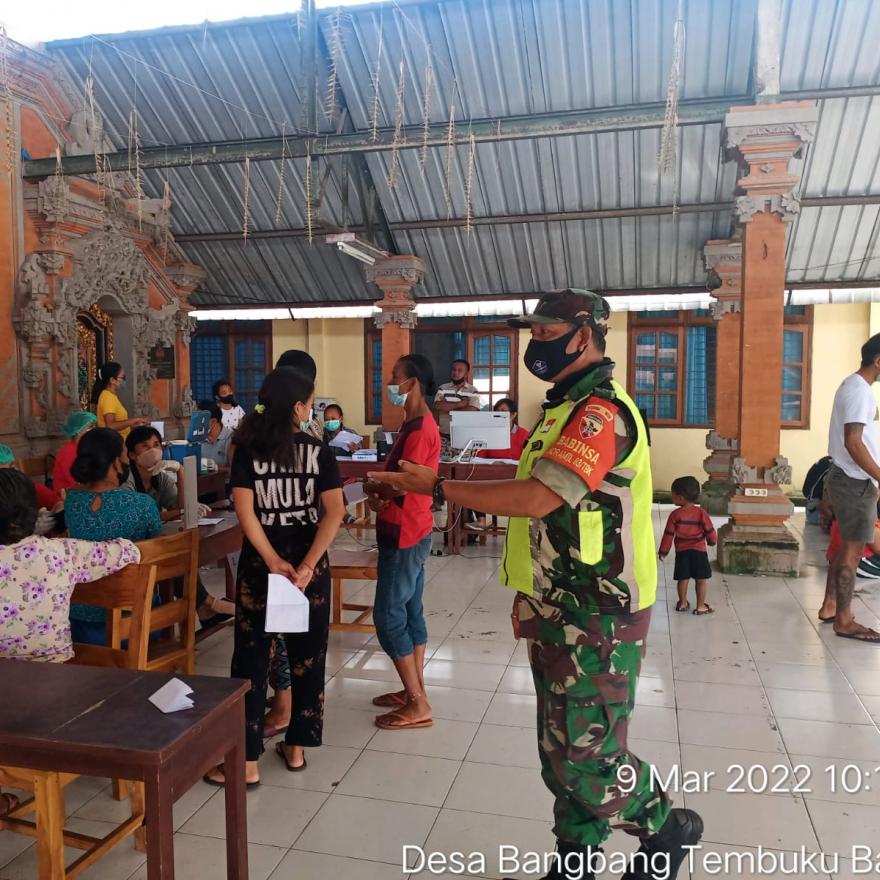 Kegiatan Vaksinasi Booster Hari ke-2 di Balai wantilan Desa Bangbang